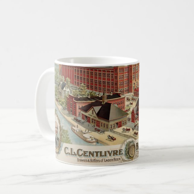 C.L. Centlivre Brewing Company Factory Buildings. Coffee Mug (Front Left)