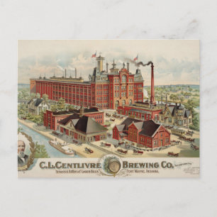 C.L. Centlivre Brewing Company Factory Buildings. Postcard