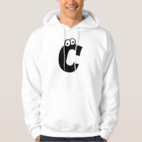 C, letter with eyeballs