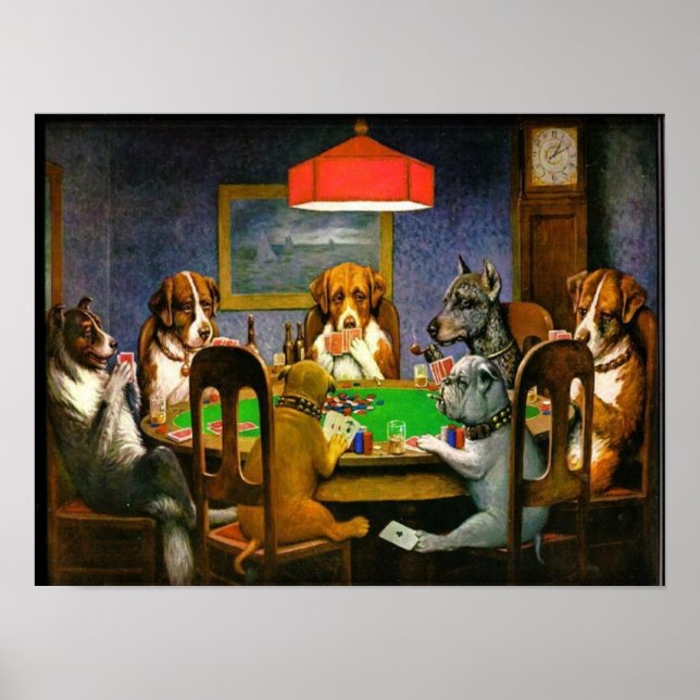 C.M. Coolidge Dogs Playing Poker Poster (Front)