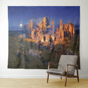 C M Russell Laugh Kills Lonesome Western Tapestry