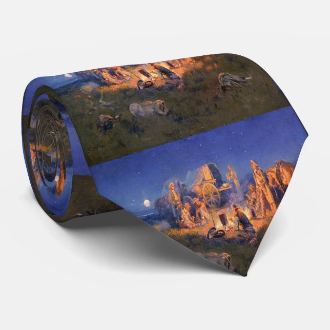 C M Russell Laugh Kills Lonesome Western  Tie (Rolled)