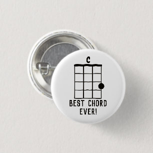 C Major Best Chord Ever Ukulele Lover 3 Cm Round Badge