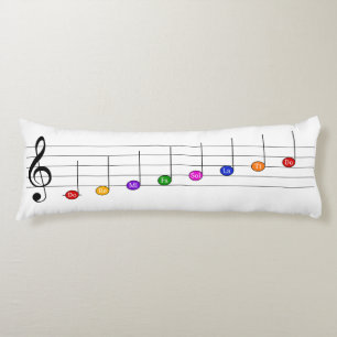 C Major Scale in Treble Clef Kids Music Literacy Body Cushion