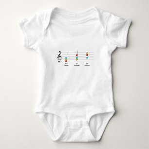 C Major Triad Inversions Solfege Kids Music Lesson Baby Bodysuit