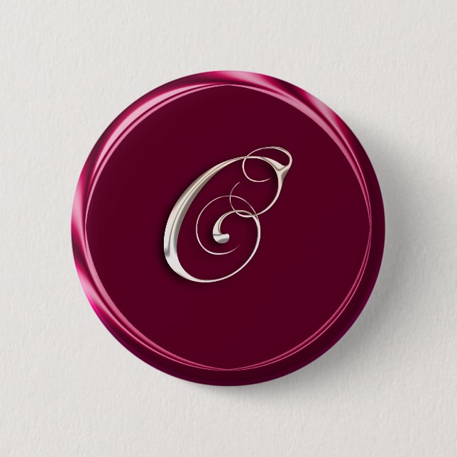 C-monogram 6 Cm Round Badge (Front)