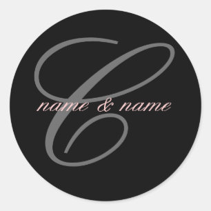 C  monogram name label