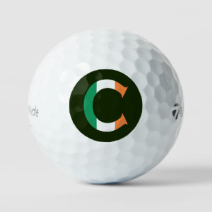 C Monogram overlaid on Irish Flag tmtp5 gbt Golf Balls