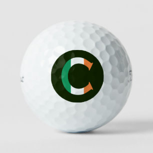 C Monogram overlaid on Irish Flag tpv1 gbcnt Golf Balls