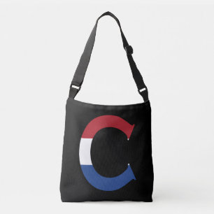C Monogram overlaid on NLD Flag on bk cbbcnt Crossbody Bag