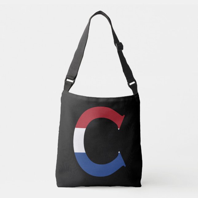 C Monogram overlaid on NLD Flag on bk cbbcnt Crossbody Bag (Front)