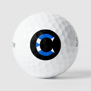C Monogram overlaid on Scottish Flag ssf gbcnt Golf Balls