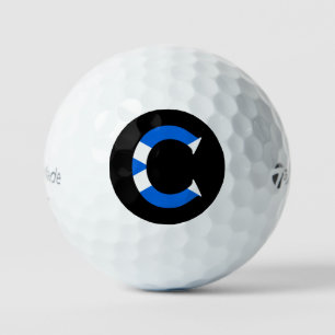 C Monogram overlaid on Scottish Flag tmtp5 gbcnt Golf Balls