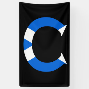 C Monogram overlaid on Scottish Flag (v) bnrcnt Banner