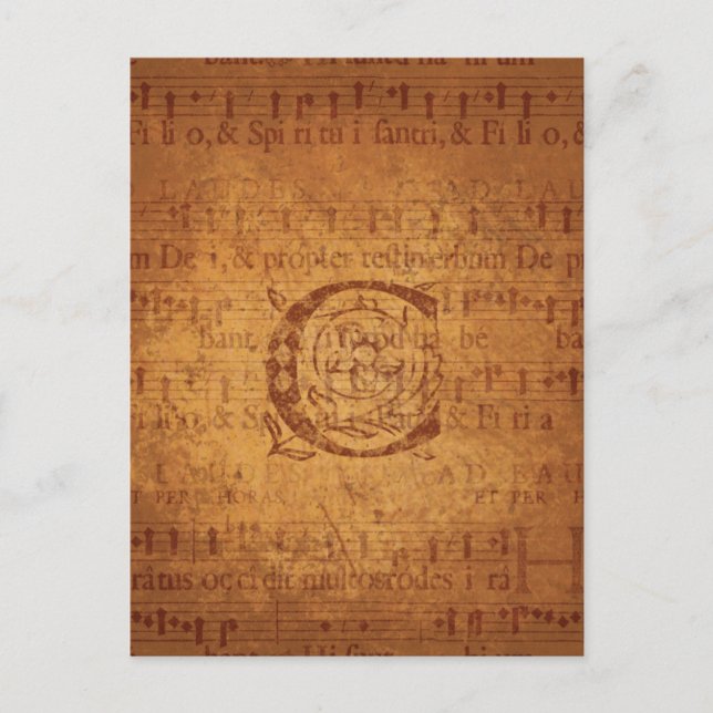 C Monogram Postcard (Front)