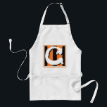 C Monogrammed Apron (tiger-stripe style)<br><div class="desc">If you like gifts with a personalised touch, consider an apron monogrammed with an initial of your name, friend or loved one's name, or organisation. You can customise your product by changing the background colour or adding additional text or images. Perhaps you'll want to spell out the remainder of the...</div>