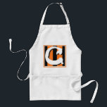C Monogrammed Apron (tiger-stripe style)<br><div class="desc">If you like gifts with a personalised touch, consider an apron monogrammed with an initial of your name, friend or loved one's name, or organisation. You can customise your product by changing the background colour or adding additional text or images. Perhaps you'll want to spell out the remainder of the...</div>