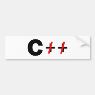 C, not C++ Bumper Sticker
