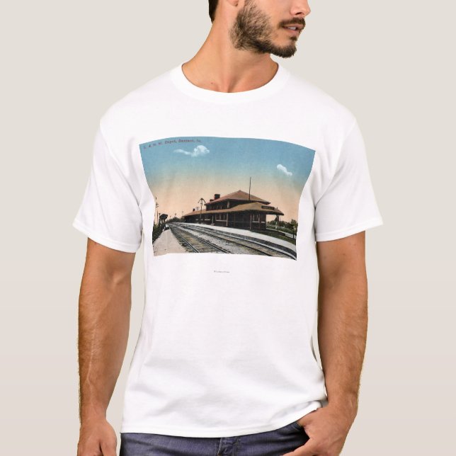 C & NW Railroad Depot T-Shirt (Front)