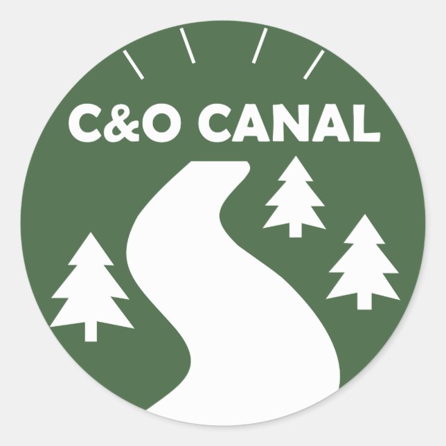 C&O Canal Towpath Classic Round Sticker (Front)