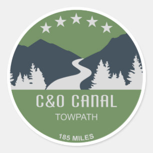 C&O Canal Towpath Classic Round Sticker