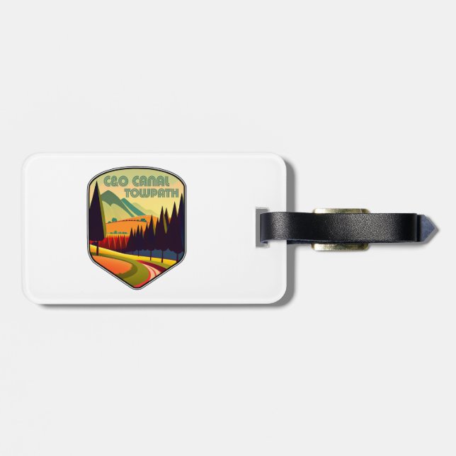 C&O Canal Towpath Colours Luggage Tag (Back Horizontal)