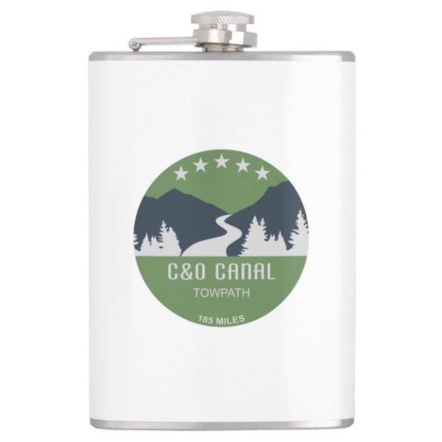 C&O Canal Towpath Hip Flask (Front)