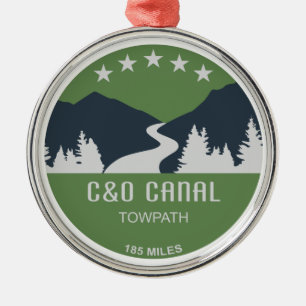 C&O Canal Towpath Metal Tree Decoration