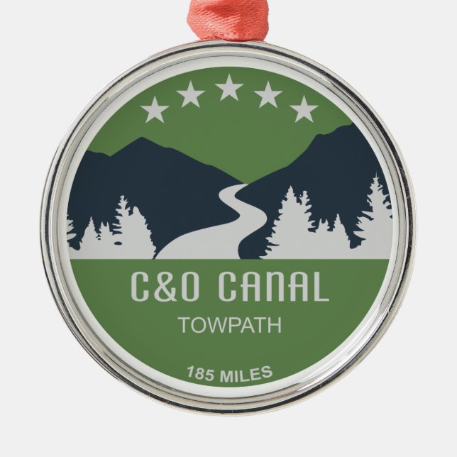 C&O Canal Towpath Metal Tree Decoration (Front)