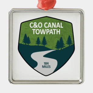 C&O Canal Towpath Metal Tree Decoration