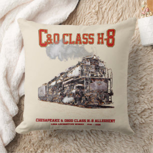 C&O Class H-8 2-6-6-6 Allegheny Steam Locomotive Cushion