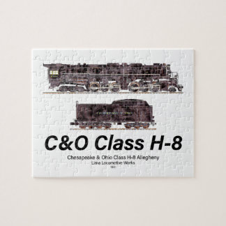 C&O Class H-8 Allegheny Steam Locomotive Profile Jigsaw Puzzle