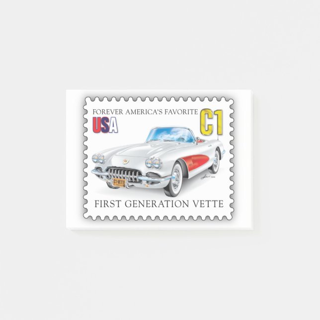 C-ONE AUTOMOBILE ART POST-IT NOTES (Front)