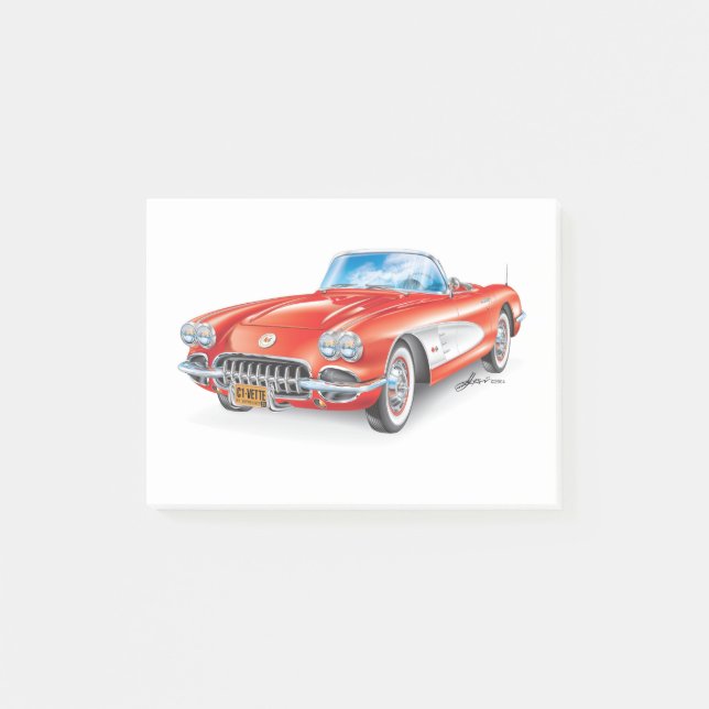C-ONE AUTOMOBILE ART POST-IT NOTES (Front)