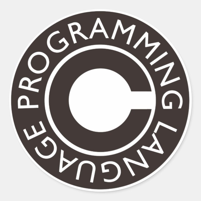 C_PROGRAMMING_LANGUAGE CLASSIC ROUND STICKER (Front)