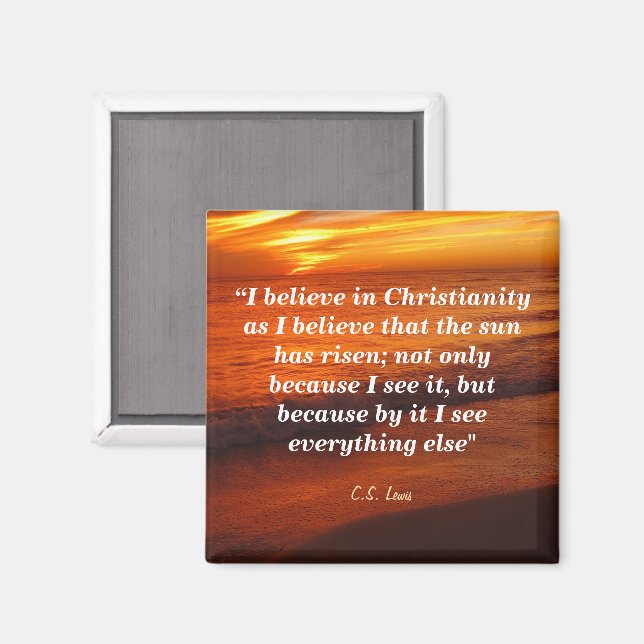 C. S. Lewis Quote On Christianity Magnet (Front/Back)