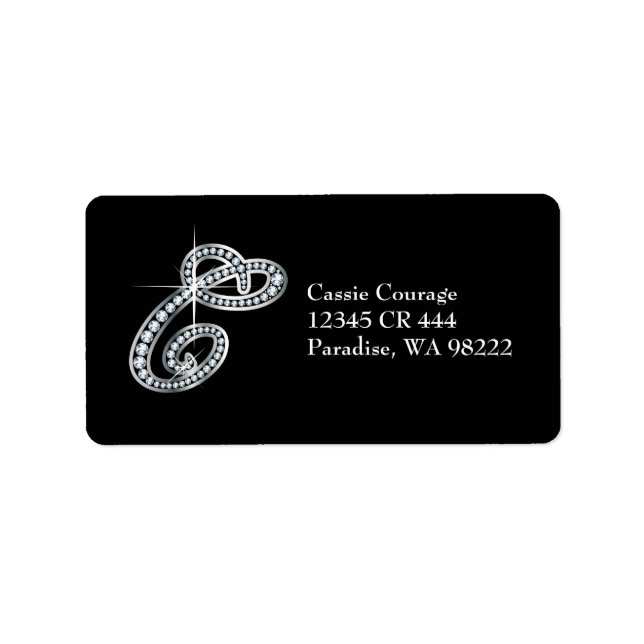 C Script "Diamond Bling" Label (Front)