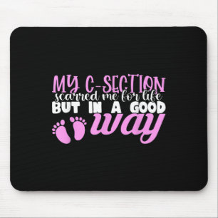 C-section Cesarean New Mom Of Baby Girl Recovery Q Mouse Mat