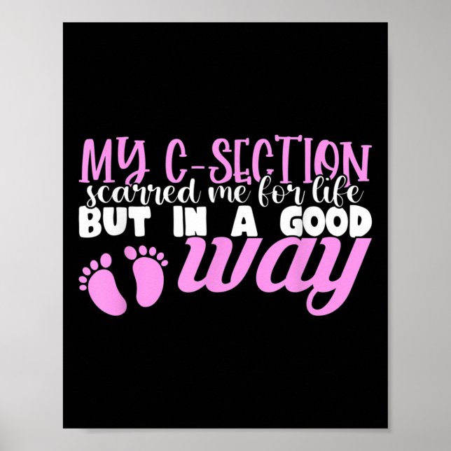 C-section Cesarean New Mom Of Baby Girl Recovery Q Poster (Front)