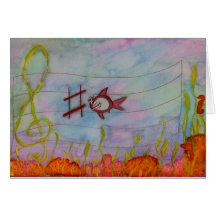 "C-Shark" Music Gretting Card.