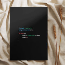 C++ Thank you card