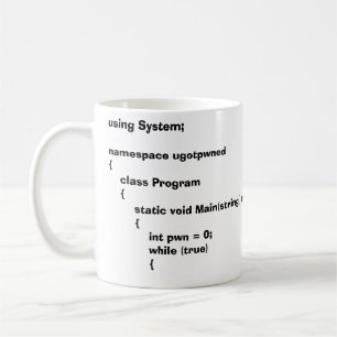 C# u got pwned coffee mug