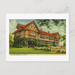 C.W. Post Clubhouse Battle Creek, Michigan Postcard
