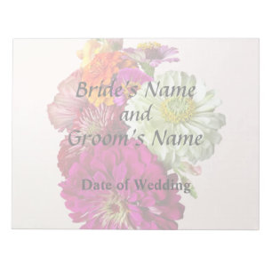 c_ZinniaMixedColorsZinnia Bouquet Mixed Wedding Pr Notepad