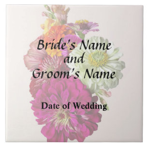 c_ZinniaMixedColorsZinnia Bouquet Mixed Wedding Pr Tile