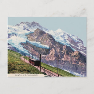 ca 1900 Jungfrau Mountain Railroad Postcard