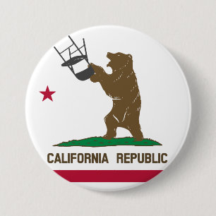 CA Bear Chair 7.5 Cm Round Badge
