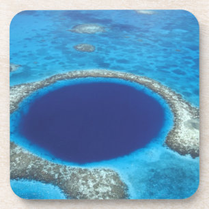 CA, Belise. Aerial view of Blue Hole (diameter Coaster