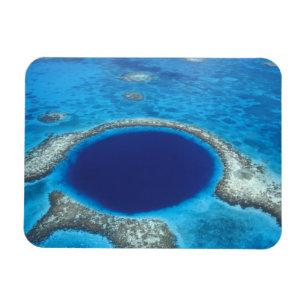 CA, Belise. Aerial view of Blue Hole (diameter Magnet