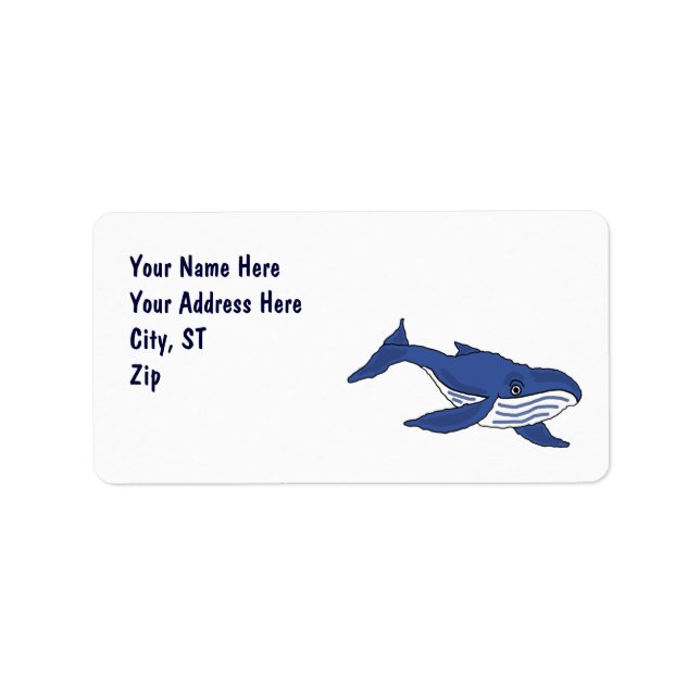 CA- Blue Whale Address Labels (Front)
